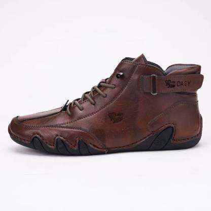 🔥HOT SALE🎁--60% OFF 🎉Waterproof Boots Comfortable For Winter，Unisex Italian Handmade Suede Velcro High Boots