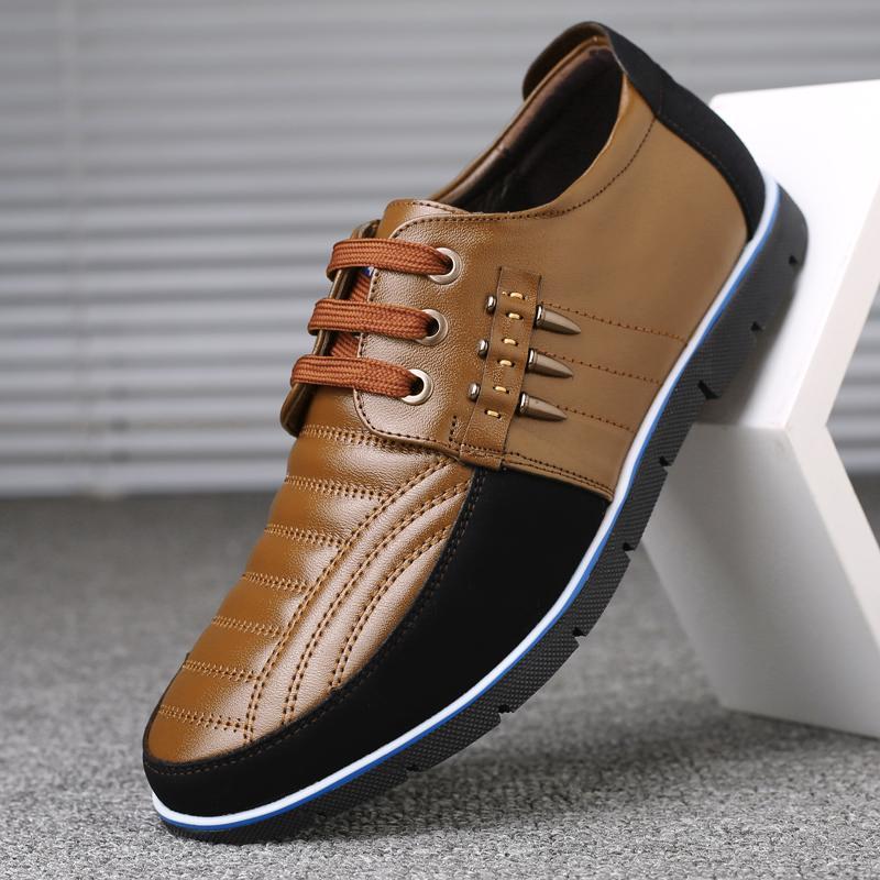 🔥Hot Sale🎁--70% OFF 🎉Men Splicing Non Slip Business Casual Comfortable Leather Oxfords
