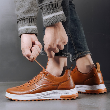 Men's Arch Support Leather Cushion Shoes