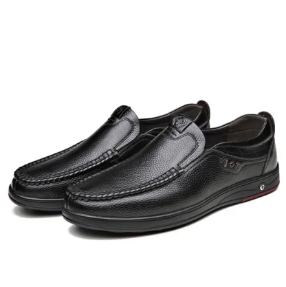 Trongcavalry™ Mens Genuine Leather Soft Insole Casual Business Slip On Loafers