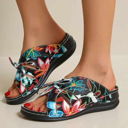 Vintage Premium Orthopedic Open Toe Summer Wedges Platform Sandals 2024