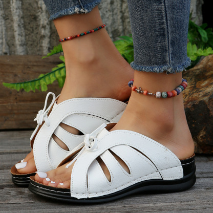 Vintage Premium Orthopedic Open Toe Summer Wedges Platform Sandals 2024