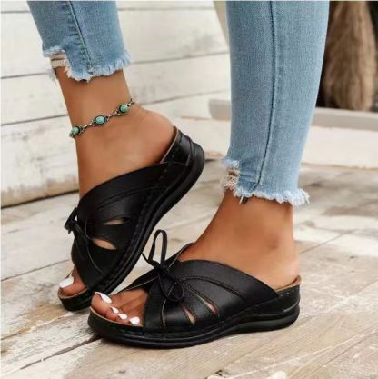 Vintage Premium Orthopedic Open Toe Summer Wedges Platform Sandals 2024