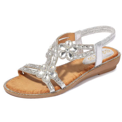 Women's Summer Luxury Designer Rhinestone Sandals