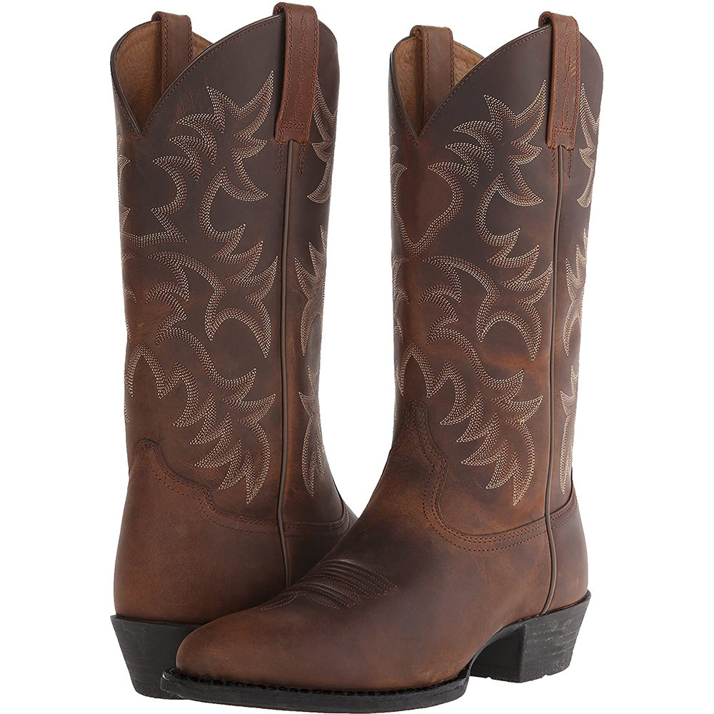 Men's Embroidered High Boots