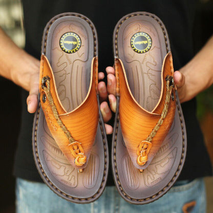 🔥Hot Sale 60% OFF🔥 Mens Casual Comfy Soft Sole Genuine Leather Sandals