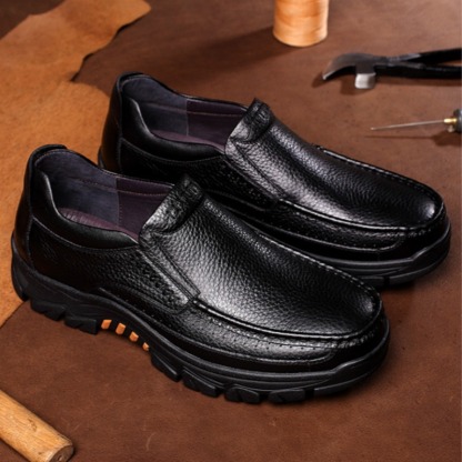 🔥On This Week Sale 70% OFF🔥 Men's Cow Leather Waterproof Comfy Non Slip Soft Slip On Casual Shoes