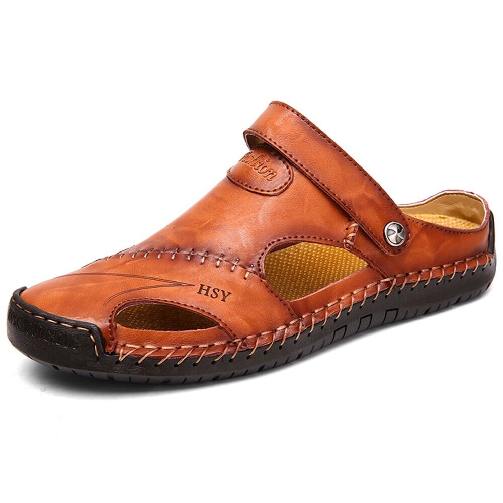 🔥HOT SALE🎁--60% OFF 🎉 Men's Casual Breathable Handmade Leather Sandals