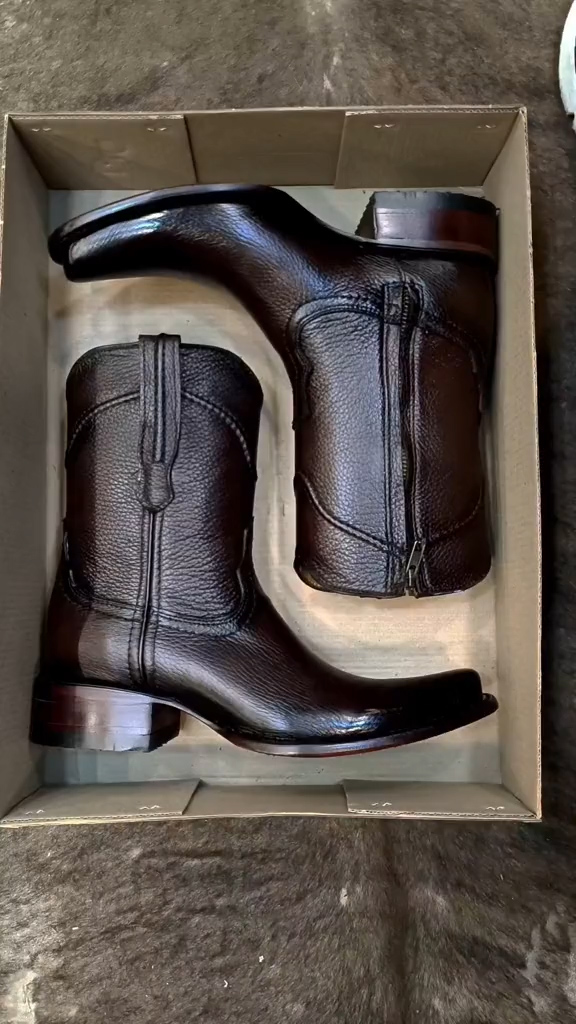 Deerskin cowboy boots hotsell