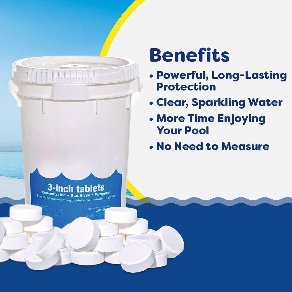 💝Summer Sale💝Chlorine Tablets for Sanitizing Swimming Pools