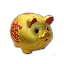 7inch Golden Piggy Bank