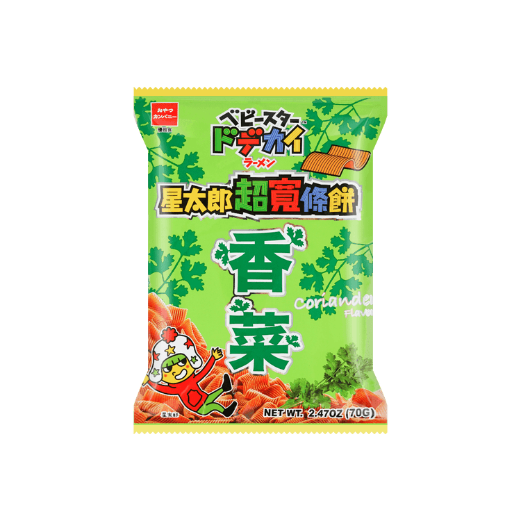 BABY STAR Wide Ramen Snack - Coriander Flavour 童星 點心麵 - 味 70g