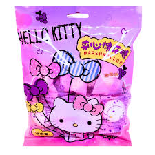 BAIJI HELLO KITTY Marshmallow with Filling Grape Flavour 80g