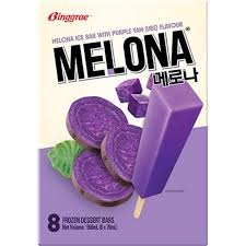 BINGGRAE Melona Ube Purple Yam Ice Bar 8pcs x70ml