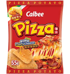 CALBEE Pizza Melty Cheese - Spicy Pizza Flavoured 55g
