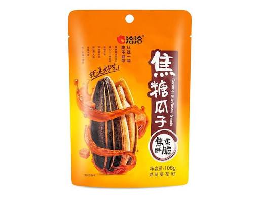 CHA CHA Roasted Sunflower Seeds - Caramel Flavor 洽洽 焦糖瓜子 108g 