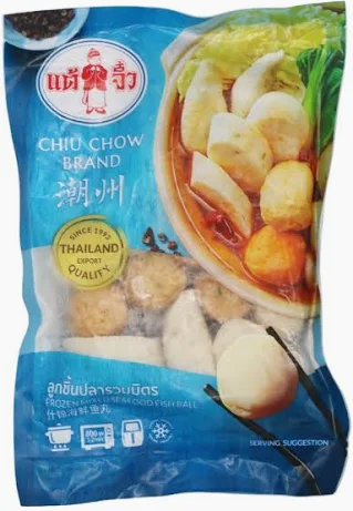 CHIU CHOW BRAND Frozen Mixed Seafood Fish Ball 潮州什錦海鮮魚丸 200g