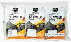 CJ FOODS Bibigo Crispy Seaweed Snacks - Sesame Flavour (3 pcs x 5g) 15g