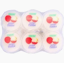 COCON Lychee Flavour Jelly Pudding with Coconut Gel Pieces (6 x 80g)
