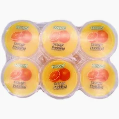 COCON Orange Flavour Jelly Pudding with Coconut Gel Pieces 布丁 (6x80g)