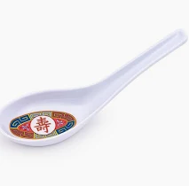 Chinese Longevity Plastic Soup Spoon