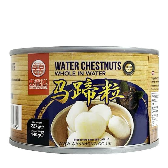 DOUBLE HAPPINESS Water Chestnuts Whole in water 雙囍牌 馬蹄 227g