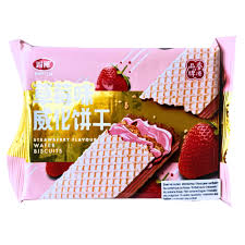 FOUR SEAS Strawberry Flavour Wafer Biscuits 50g