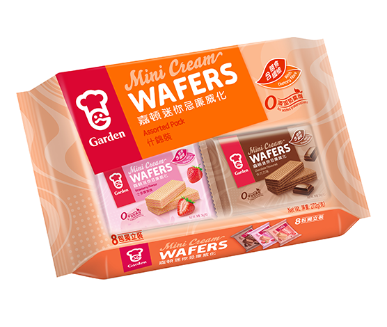 GARDEN Mini Cream Waffers - Assorted Pack (8 packs) 272g