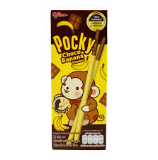 GLICO Pocky Chocolate Coated Biscuit Sticks - Banana Flavour 25g