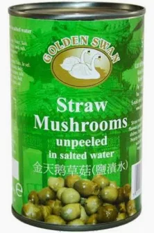 GOLDEN SWAN Straw Mushroom (unpeeled in Salted Water) 425g