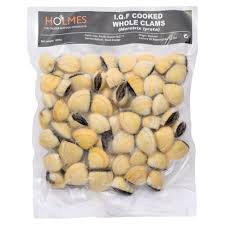 HOLMES I.Q.F. Cooked Whole Clams Size 60-80kg (1kg)