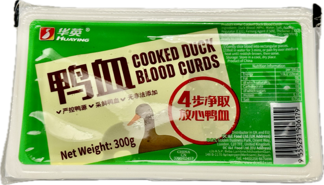 HUAYING Cooked Duck Blood Curds 鴨血 300g