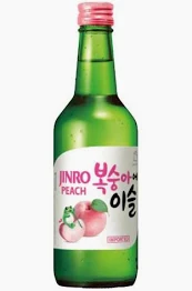 JINRO Soju - Peach Flavour 360ml 13%Vol.