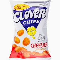 LESLIE'S Clover Chips - Cheesier Corn Snacks 85g