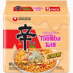 NONGSHIM Shin Spicy Ramyun Stir Fry - Toomba (Spicy & Creamy) Multi Pack 5x137g