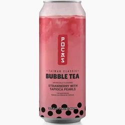 POCAS Bubble Tea - Strawberry with Tapioca Pearls 490ml