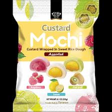 ROYAL FAMILY Custard Mochi - Assorted (Raspberry, Lemon, Banana) 230g