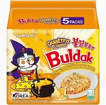 SAMYANG Hot Chicken Ramen - 4 Cheese Flav. (Pack of 5 x 145g)