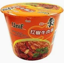 UNIF Bowl Instant Noodles - Artificial Spicy Beef Flavour 110g