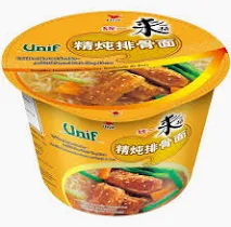 UNIF Bowl Instant Noodles - Artificial Stewed Pork Chop Flavour 110g