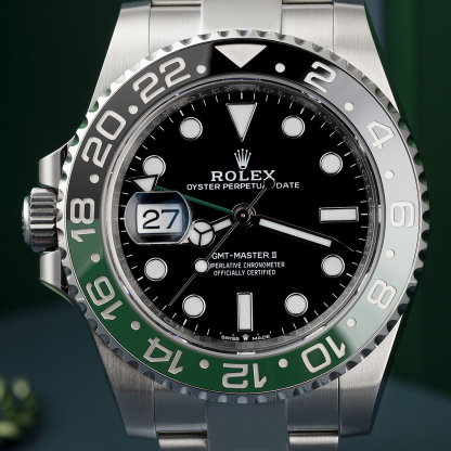 Rolex GMT-Master II Lefty Sprite Green And Black Bezel 126720VTNR-0002