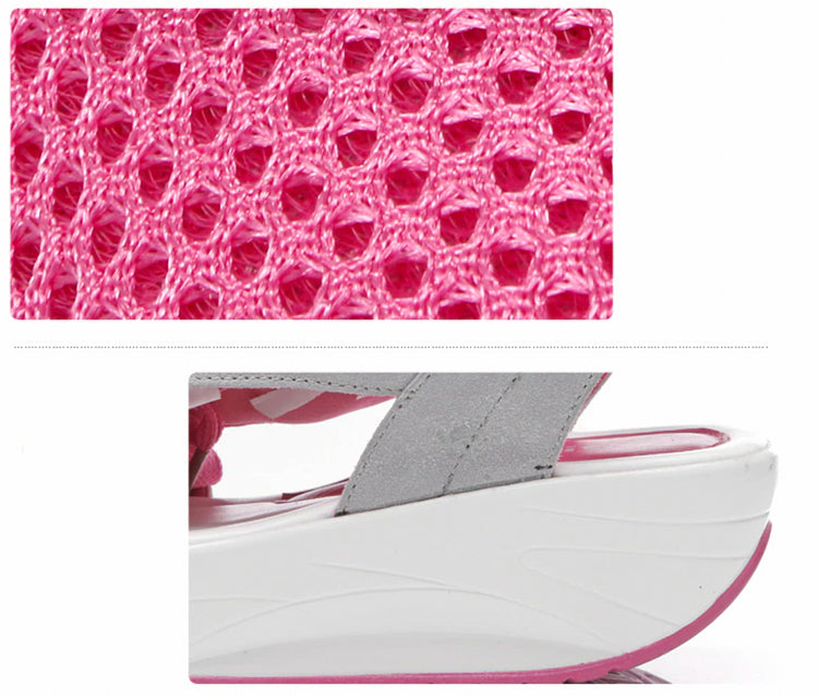 🔥Happy Mother's Day Limited Time Half Price Offer🔥 Contrast Paneled Cutout Lace-up Muffin Sandals-Buy 2 Free Shipping