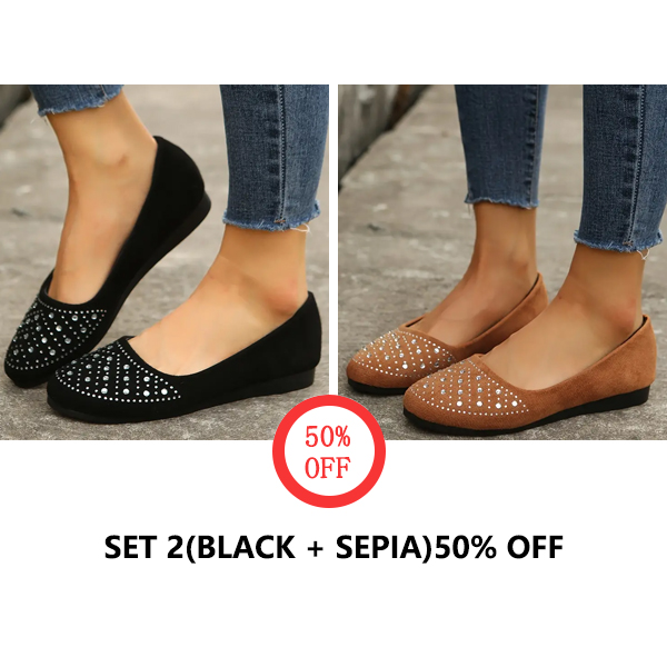 😍[May New]😍-Women's Rhinestone Flat Shoes-Buy 2 Free Shipping