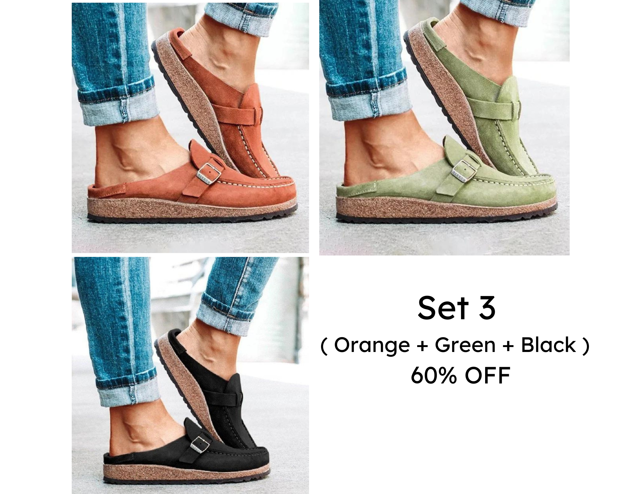 🔥CLEARANCE SALE🔥- WOMEN SOFT SOLE CASUAL COMFY LEATHER SLIP ON SANDALS