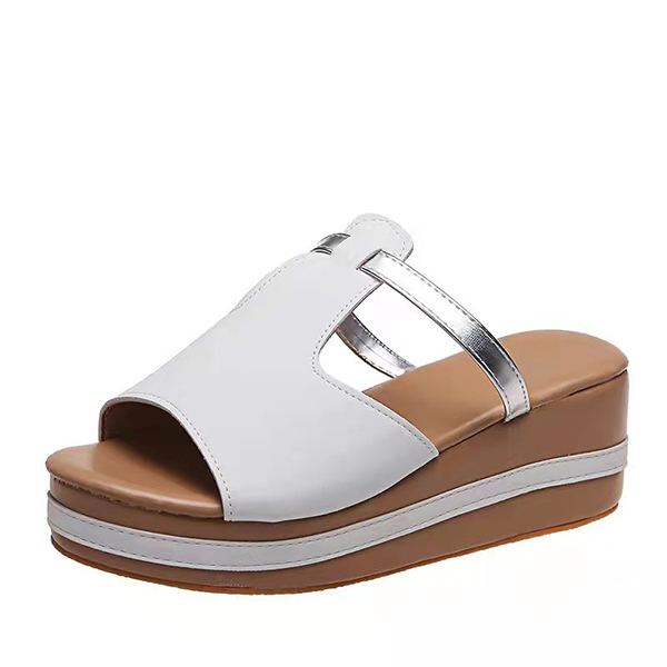 😍[May New]😍Women's Casual Wedge Platform Leather Orthopedic Sandals