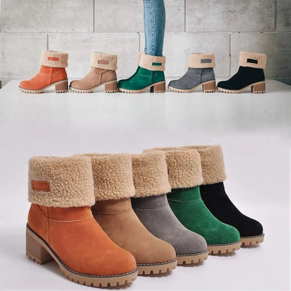🔥Last Day 70% OFF -Women's Soft Waterproof Wool Lining Boots