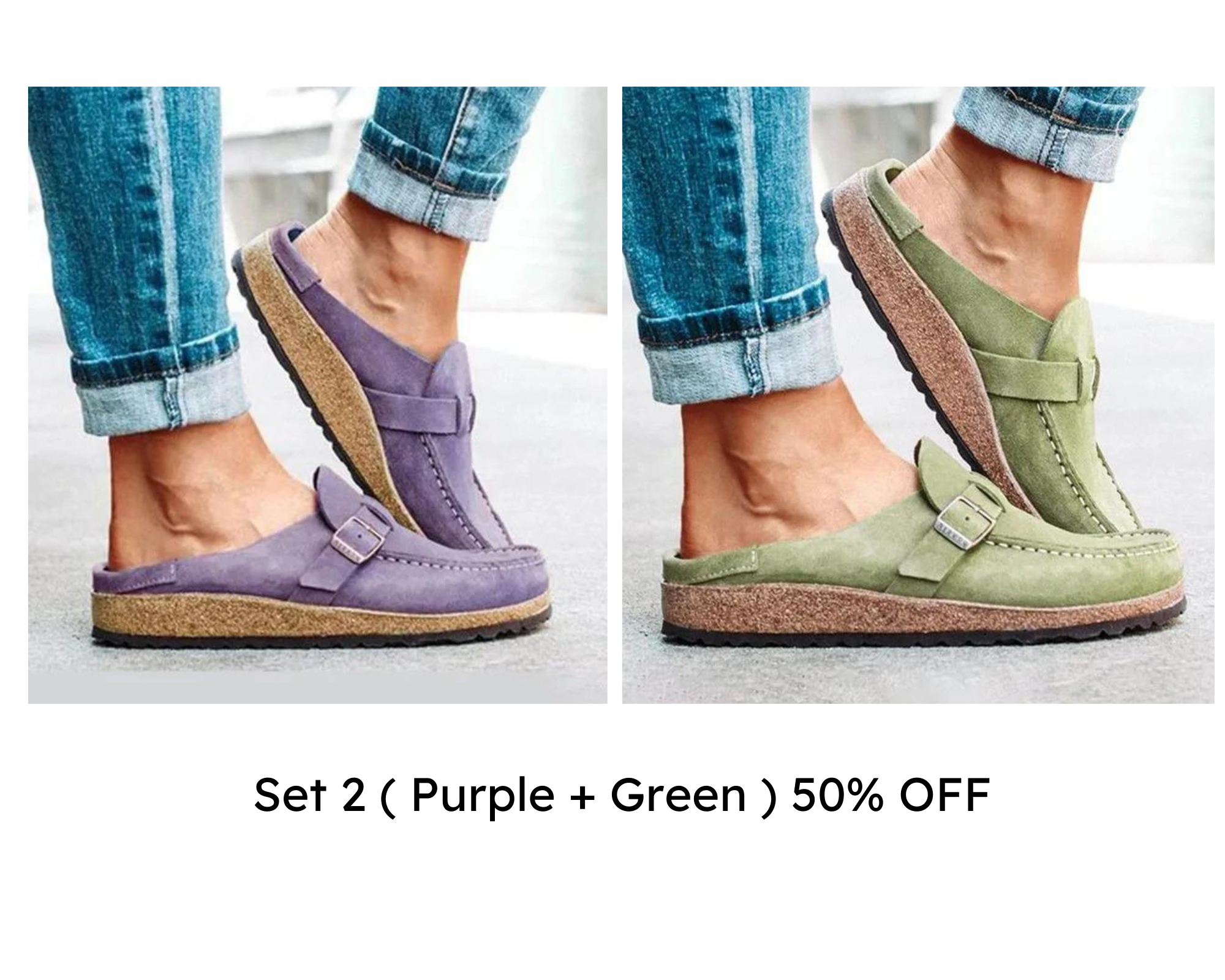 🔥CLEARANCE SALE🔥- WOMEN SOFT SOLE CASUAL COMFY LEATHER SLIP ON SANDALS