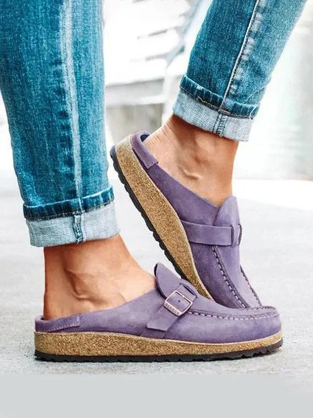 🔥CLEARANCE SALE🔥- WOMEN SOFT SOLE CASUAL COMFY LEATHER SLIP ON SANDALS