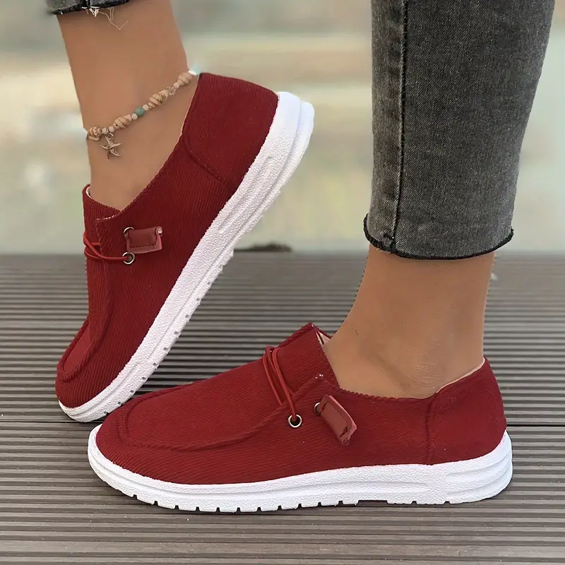  Women's Stylish Solid Color Skate-Inspired Slip-On Sneakers