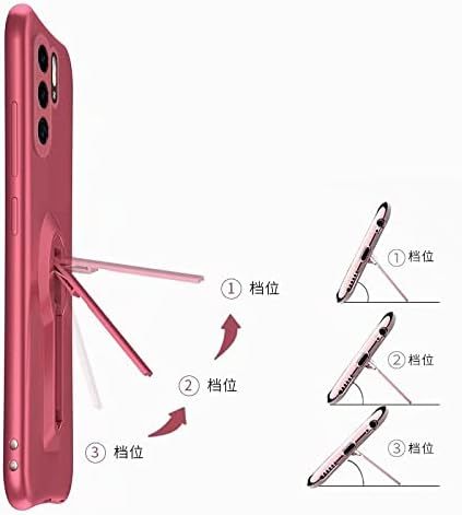 EnZo for Huawei Phone case for Huawei P40PRO with Phone Stand,Soft Gel Rubber case Cover for Huawei Series（Gift: Film + Phone Rope）.